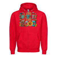 Red a little country a little hood Zipper Hoodie - texasbilliewilder
