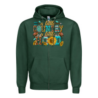 Sports Green a little country a little hood Zipper Hoodie - texasbilliewilder