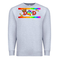 Heather Grey lgbtq dad  libbey glass Premium Sweatshirt - HRA Design Shop