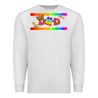 Oatmeal Heather lgbtq dad  libbey glass Premium Sweatshirt - HRA Design Shop