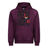 Mauve Wine pride alphabet Urban Hoodie - MaliasSmallBusiness