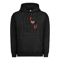 Pigment Black pride alphabet Urban Hoodie - MaliasSmallBusiness