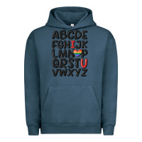Pigment Midnight Navy pride alphabet Urban Hoodie - MaliasSmallBusiness