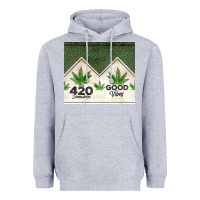 Heather Grey 420 somewhere good vibes weed tumbler2 Heavyweight Hoodie - CTS Tumbler Store