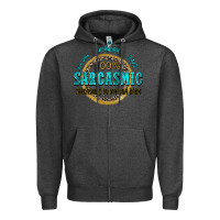 Charcoal Heather all day everyday 247 100 sarcasmic sarcasm is in m Zipper Hoodie - Zillion Design Studio
