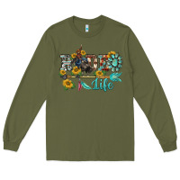 Army Green western rodeo bullfighter  life turquoise's gemstones arrow sunflowers Long Sleeve Tee - BarkalooDesign