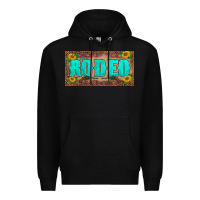 Black western rodeo sunflowers weapon  license plate template Premium Hoodie - BarkalooDesign