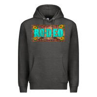 Charcoal Heather western rodeo sunflowers weapon  license plate template Premium Hoodie - BarkalooDesign