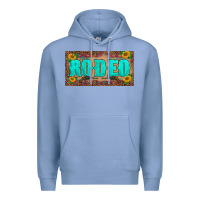 Colony Blue western rodeo sunflowers weapon  license plate template Premium Hoodie - BarkalooDesign
