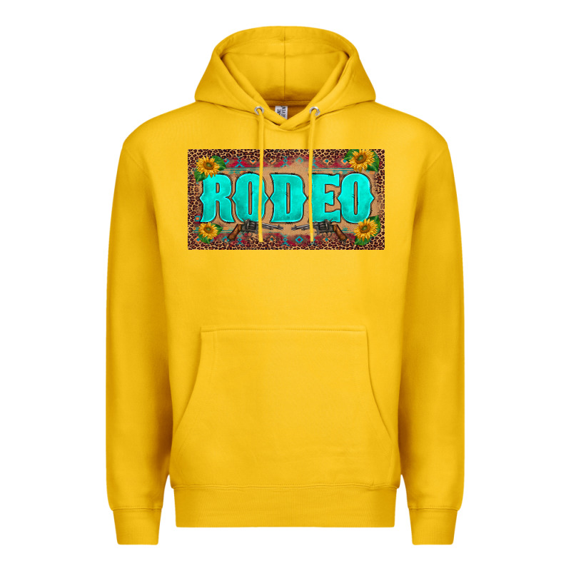 Western Rodeo Sunflowers Weapon  License Plate Template Premium Hoodie by BarkalooDesign | Teevron