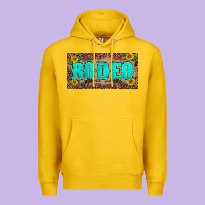 Western Rodeo Sunflowers Weapon  License Plate Template Premium Hoodie Designed By Barkaloodesign