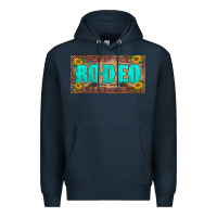 Navy western rodeo sunflowers weapon  license plate template Premium Hoodie - BarkalooDesign