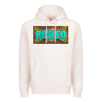 Pale Pink western rodeo sunflowers weapon  license plate template Premium Hoodie - BarkalooDesign