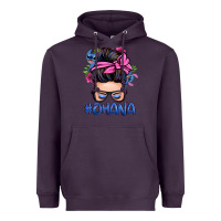 Plum ohana stitch messy bun Heavyweight Hoodie - Zillion Design Studio