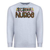Heather Grey school nurse Premium Sweatshirt - CowhideDigitalArt