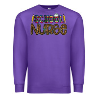 Purple school nurse Premium Sweatshirt - CowhideDigitalArt