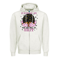 Oatmeal Heather my crystal ball says you are full of Zipper Hoodie - Zillion Design Studio