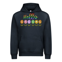 Navy hello spring Urban Hoodie - MaliasSmallBusiness
