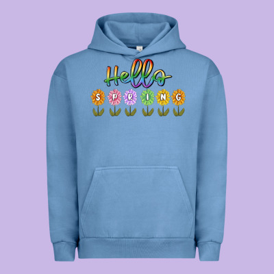 Hello Spring Urban Hoodie Designed By Maliassmallbusiness