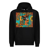 Black love autumn cow Premium Hoodie - Jasminsmagicworld