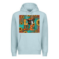 Blue Mist love autumn cow Premium Hoodie - Jasminsmagicworld