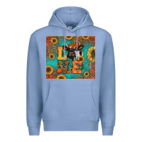 Colony Blue love autumn cow Premium Hoodie - Jasminsmagicworld