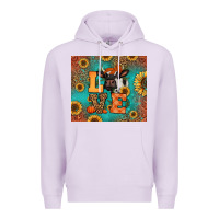 Lilac love autumn cow Premium Hoodie - Jasminsmagicworld