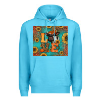 Ocean Blue love autumn cow Premium Hoodie - Jasminsmagicworld