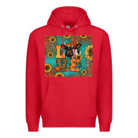 Red love autumn cow Premium Hoodie - Jasminsmagicworld