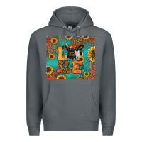 Rock love autumn cow Premium Hoodie - Jasminsmagicworld