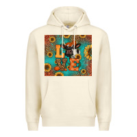 Sandshell love autumn cow Premium Hoodie - Jasminsmagicworld