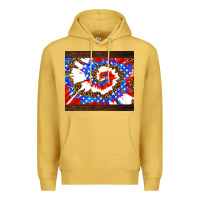Antique Gold usa tie dye Premium Hoodie - AdoDesignShop