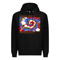 Black usa tie dye Premium Hoodie - AdoDesignShop