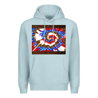 Blue Mist usa tie dye Premium Hoodie - AdoDesignShop