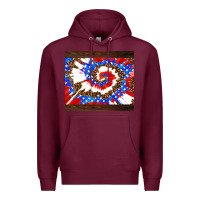 Burgundy usa tie dye Premium Hoodie - AdoDesignShop