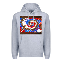 Heather Grey usa tie dye Premium Hoodie - AdoDesignShop