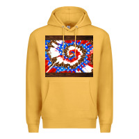 Mustard usa tie dye Premium Hoodie - AdoDesignShop