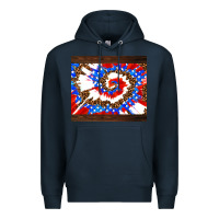 Navy usa tie dye Premium Hoodie - AdoDesignShop