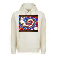 Oatmeal Heather usa tie dye Premium Hoodie - AdoDesignShop