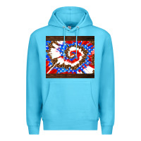 Ocean Blue usa tie dye Premium Hoodie - AdoDesignShop
