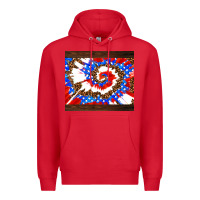 Red usa tie dye Premium Hoodie - AdoDesignShop
