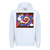 White usa tie dye Premium Hoodie - AdoDesignShop