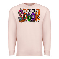 Pale Pink too cute to spook Premium Sweatshirt - RacoonDesign