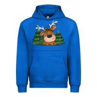 Cobalt Personalized Christmas deer Urban Hoodie - MaliasSmallBusiness