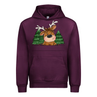 Mauve Wine Personalized Christmas deer Urban Hoodie - MaliasSmallBusiness