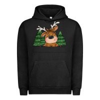 Pigment Black Personalized Christmas deer Urban Hoodie - MaliasSmallBusiness