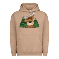 Pigment Burro Personalized Christmas deer Urban Hoodie - MaliasSmallBusiness