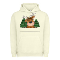 Pigment Pistachio Personalized Christmas deer Urban Hoodie - MaliasSmallBusiness