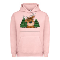 Pigment Salmon Personalized Christmas deer Urban Hoodie - MaliasSmallBusiness