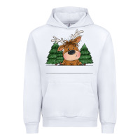 White Personalized Christmas deer Urban Hoodie - MaliasSmallBusiness